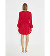 Червена къса рокля -3 снимка
