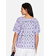 Лилава памучна дамска блуза с принт  Carian-2 снимка