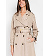 Дамски тренч в бежово Sarah-2 снимка
