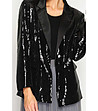 Черно дамско сако с пайети Noya-1 снимка