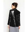 Черно дамско сако с пайети Noya-3 снимка