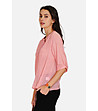 Ленена розова дамска блуза Lornita-2 снимка