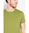 Зелена памучна мъжка тениска-2 снимка