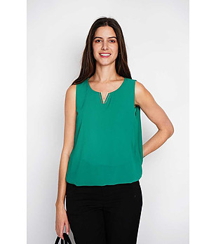 Топ в цвят емералд снимка