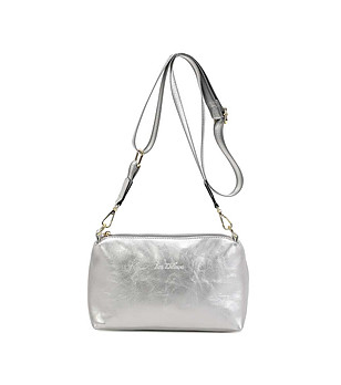 Малка сребриста дамска чанта Danae снимка