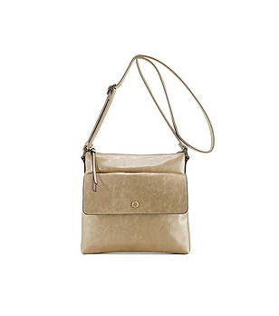 Дамска чанта през рамо в златист нюанс Karimа снимка