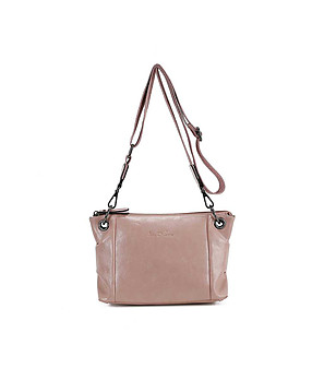 Дамска чанта в цвят пудра с презрамка Sanom снимка