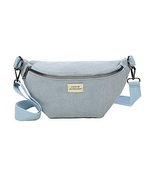 Светлосиня дамска текстилна чанта Vlada снимка