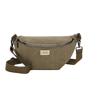 Дамска текстилна чанта в цвят каки Vlada снимка