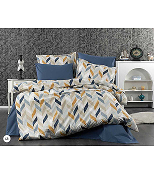 Спален комплект макси Blue nebula памук ранфорс снимка