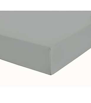 Памучен чаршаф с ластик в сиво 200х200 см снимка