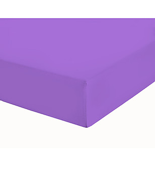 Памучен чаршаф с ластик в лилаво 200х200 см снимка