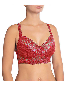 Сутиен в червен нюанс от дантела Viktoria снимка