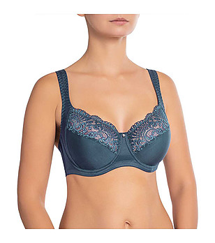 Сутиен с меки чашки в цвят петрол Viktoria снимка