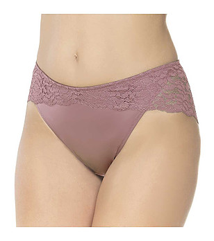 Бикини в цвят пепел от роза с дантела Flamingo снимка