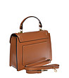 Дамска чанта в цвят коняк Vella-2 снимка