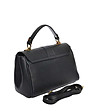 Дамска кожена чанта в черно Sanoma-2 снимка