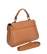 Дамска кожена чанта в цвят коняк Sanoma-2 снимка