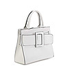 Бяла дамска чанта с широка лента с катарама Venla-1 снимка