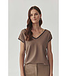 Кафява дамска блуза SORA-2 снимка