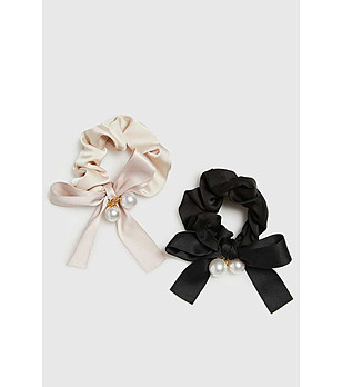 Комплект от 2 скрънчита с перли снимка