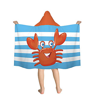 Детска кърпа с качулка с принт Рак снимка