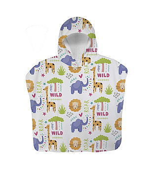 Детско пончо за игри с принт Африка снимка