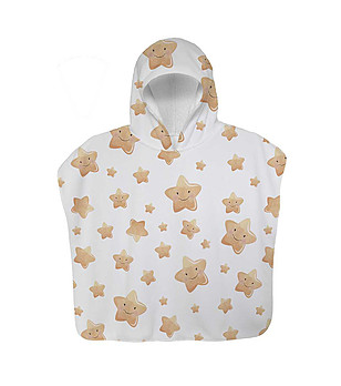 Детско пончо за игри с принт Звездички снимка