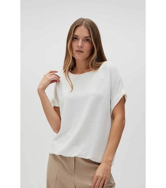 Дамска блуза в цвят слонова кост снимка