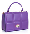 Лилава дамска чанта от естествена кожа-2 снимка