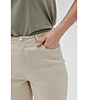 Светлобежов дамски панталон -3 снимка