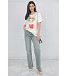 Jeans stil vintage cu broderie, Denim Bleu, Roh TR530-4 снимка