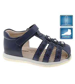 Бебешки анатомични сандали в тъмносиньо снимка