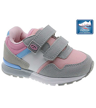 Бебешки маратонки в сиво и розово снимка