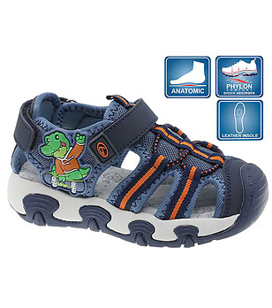 Тъмносини детски сандали с подметка Phylon снимка