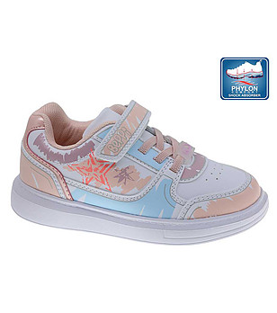 Детски сникърси в бяло, розово и синьо с подметка Phylon снимка