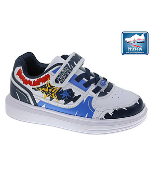 Детски многоцветни сникърси с принт снимка