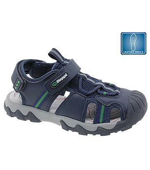 Тъмносини детски сандали със стелка от естествена кожа снимка