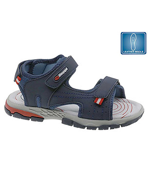 Тъмносини детски сандали снимка