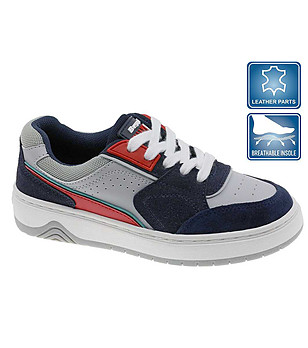 Детски сникърси в тъмносиньо и сиво снимка