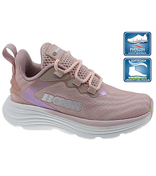 Розови детски маратонки с връзки снимка