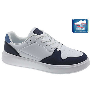 Мъжки сникърси в бяло и синьо с подметка Phylon снимка