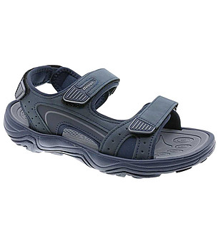 Тъмносини мъжки сандали с ленти с велкро снимка