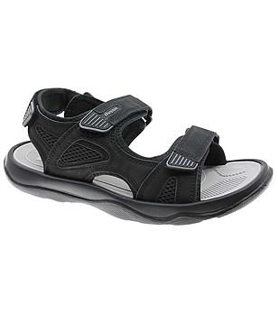 Черни мъжки сандали с лепки снимка