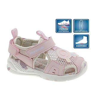 Розови бебешки сандали с анатомична стелка снимка