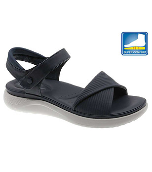 Тъмносини дамски сандали снимка