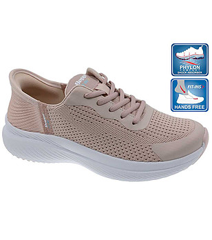 Дамски маратонки в цвят пудра с подметка Phylon снимка