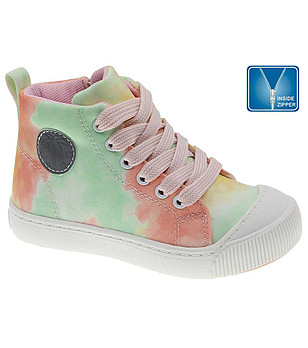 Детски многоцветни кецове с връзки и цип снимка