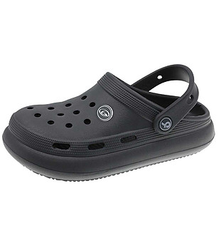 Детски гумени чехли в тъмносив нюанс снимка