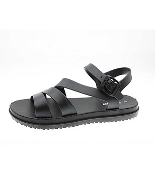 Черни дамски сандали снимка